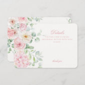 Details zu den botanischen Blüten Begleitkarte (Vorne/Hinten)