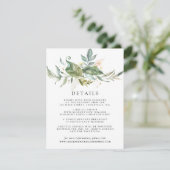 Details zu den botanischen Gängen von Sage Green W Begleitkarte (Stehend Vorderseite)