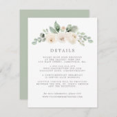 Details zu den Botanischen Hochzeitsgästen aus wei Begleitkarte (Vorne/Hinten)