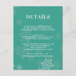 Details zu den eleganten Winterhochzeiten Begleitkarte