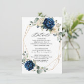 Details zu den geometrischen Details der Navy Gold Begleitkarte (Stehend Vorderseite)