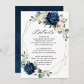 Details zu den geometrischen Details der Navy Gold Begleitkarte (Vorne/Hinten)