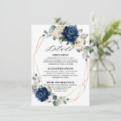 Details zu den geometrischen Details der Navy Gold Begleitkarte (Stehend Vorderseite)