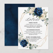 Details zu den geometrischen Details der Navy Gold Begleitkarte (Vorne/Hinten)