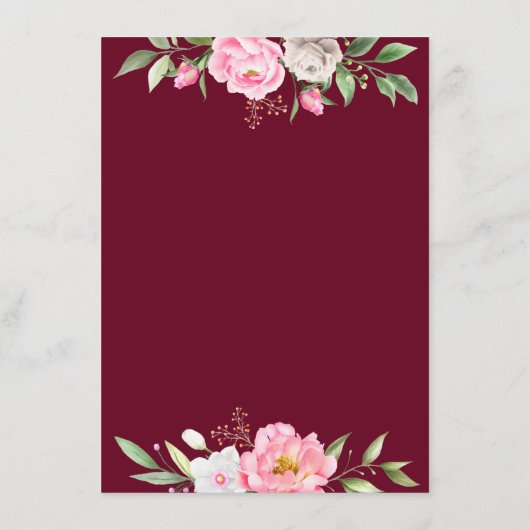 Details zu den geometrischen Hochzeiten in Burgund Begleitkarte (Rückseite)