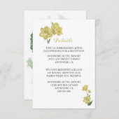 Details zu den grünen Blätter der gelben Lilie Blu Begleitkarte (Vorne/Hinten)