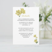 Details zu den grünen Blätter der gelben Lilie Blu Begleitkarte (Stehend Vorderseite)