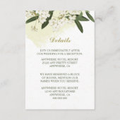 Details zu den grünen Blätter mit weißer und golde Begleitkarte (Vorderseite)