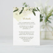 Details zu den grünen Blätter mit weißer und golde Begleitkarte (Stehend Vorderseite)