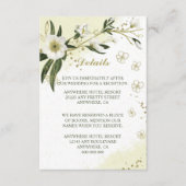 Details zu den grünen Blätter mit weißer und golde Begleitkarte (Vorderseite)