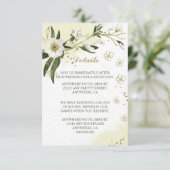 Details zu den grünen Blätter mit weißer und golde Begleitkarte (Stehend Vorderseite)