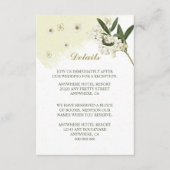 Details zu den grünen Blätter mit weißer und golde Begleitkarte (Vorderseite)