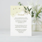 Details zu den grünen Blätter mit weißer und golde Begleitkarte (Stehend Vorderseite)