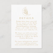 Details zu den Hochzeiten auf dem Moon and Stars Begleitkarte (Vorderseite)