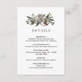 Details zu den Hochzeiten im rustikalen Herbst Begleitkarte