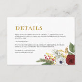 Details zu den Hochzeiten in der Roten Blüte Begleitkarte (Vorderseite)