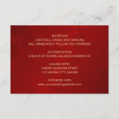 Details zu den Hochzeiten in Magnolia Red Gold Begleitkarte (Rückseite)