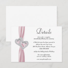 Details zu den Hochzeiten von Diamond Hearts Rosa  Begleitkarte