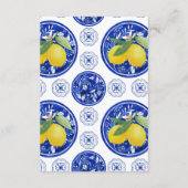 Details zu den Hochzeitgästen im mediterranen Lemo Begleitkarte (Rückseite)