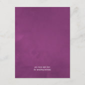 Details zu den Hochzeitgästen in Deep Velvet Flora Begleitkarte (Rückseite)