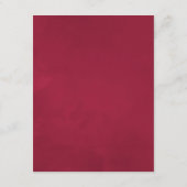 Details zu den Hochzeitsgästen in Burgund Red & Wh Begleitkarte (Rückseite)