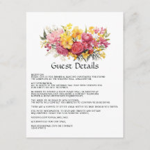 Details zu den Hochzeitsgästen in Rosa und Gelb