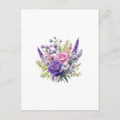 Details zu den Hochzeitsgästen von Digital Lavende Begleitkarte (Rückseite)