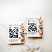 Details zu den Holztieren Moderne Babydusche Begleitkarte