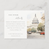 Details zu den Minimal Washington DC Watercolor Ho Begleitkarte (Vorderseite)