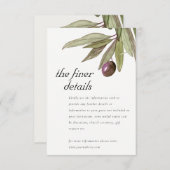 DETAILS ZU DEN RUSTIKOLIVENWASSERFARBEN BEGLEITKARTE (Vorne/Hinten)