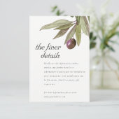 DETAILS ZU DEN RUSTIKOLIVENWASSERFARBEN BEGLEITKARTE (Stehend Vorderseite)