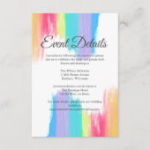 Details zu den Vorführungen in Rainbow Begleitkarte (Vorderseite)