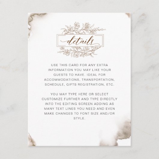 Details zu den Wasserfarben in Earthy Tones Begleitkarte (Vorderseite)