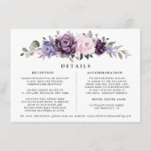 Details zu dusty Lila Blumenhochzeiten Begleitkarte (Vorderseite)