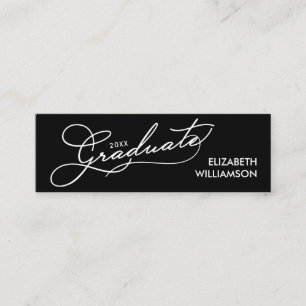 Details zu Elegante Graduate Script Name Class Telefonnummerkarte