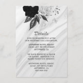 Details zu eleganten Schwarz-weißen Blume Begleitkarte (Vorderseite)