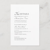 Details zu Eleganten Skripts Begleitkarte (Vorderseite)