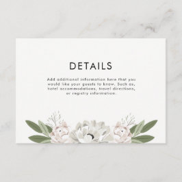 Details zu Elfenbein und Blush Hochzeitsprigs Begleitkarte