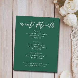 Details zu Emerald Green Wedding Events