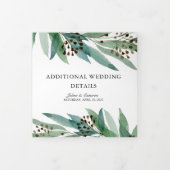 Details zu Eukalyptus Wedding Dreifach Gefaltete Karte (Cover)