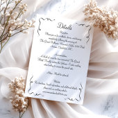 Details zu Flüchtigen Handgezogenen Hochzeiten Begleitkarte