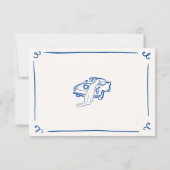 Details zu Flüchtigen Handgezogenen Hochzeiten Einladung (Rückseite)