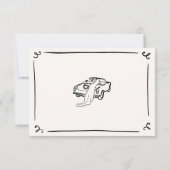 Details zu Flüchtigen handgezogenen Hochzeiten Einladung (Rückseite)