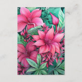 Details zu Fuchsia und Emerald Green Wedding Begleitkarte (Rückseite)