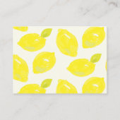 Details zu handbemalten Karos Lemon & Pink Begleitkarte (Rückseite)