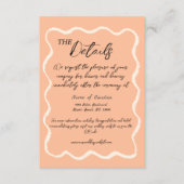 Details zu handgeschriebenen Hochzeiten im Retro W Begleitkarte (Vorderseite)