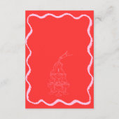 Details zu handgeschriebenen Hochzeiten in Rosa un Begleitkarte (Rückseite)