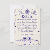 Details zu handgeschriebenen Hochzeiten RSVP Karte (Vorderseite)