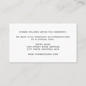 Details zu handgeschriebenen Skripten für Hochzeit Begleitkarte (Rückseite)