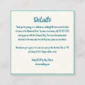 Details zu handgeschriebenen Whimsical Wavy Border Begleitkarte (Vorderseite)